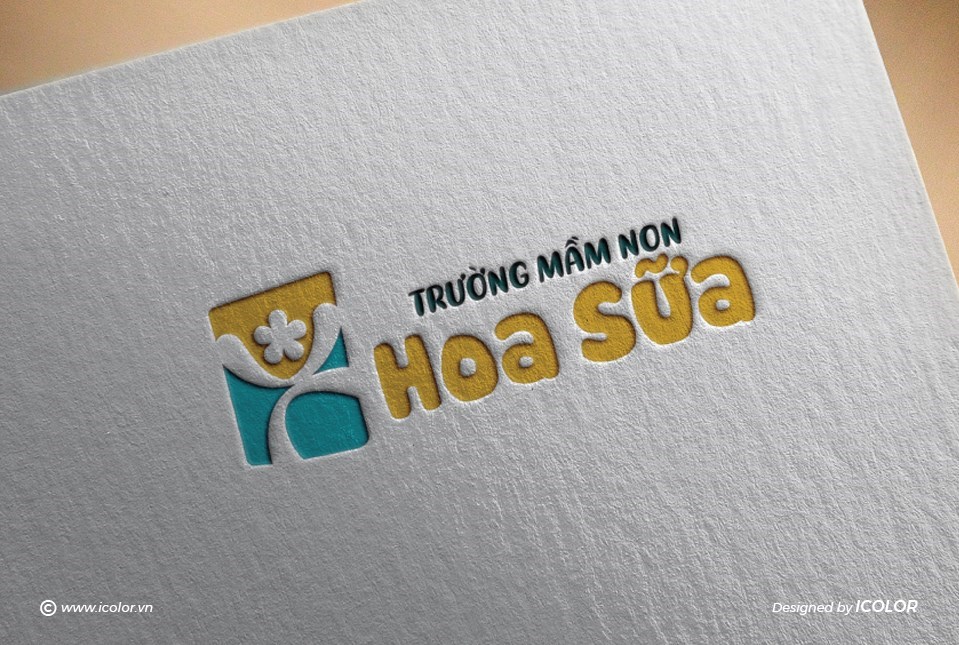 Thiết kế logo Trường mầm non Hoa Sữa